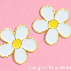 daisies collar clips enamel lapel pins / Buy 3 Pins Get 1 Free with code PINSGALORE