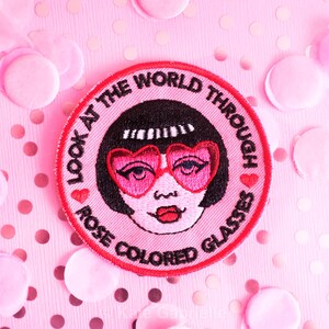 Rose colored glasses optimism patch