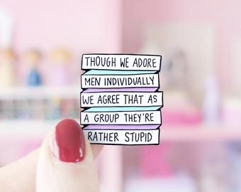 Rather stupid Mary Poppins feminist enamel lapel pin
