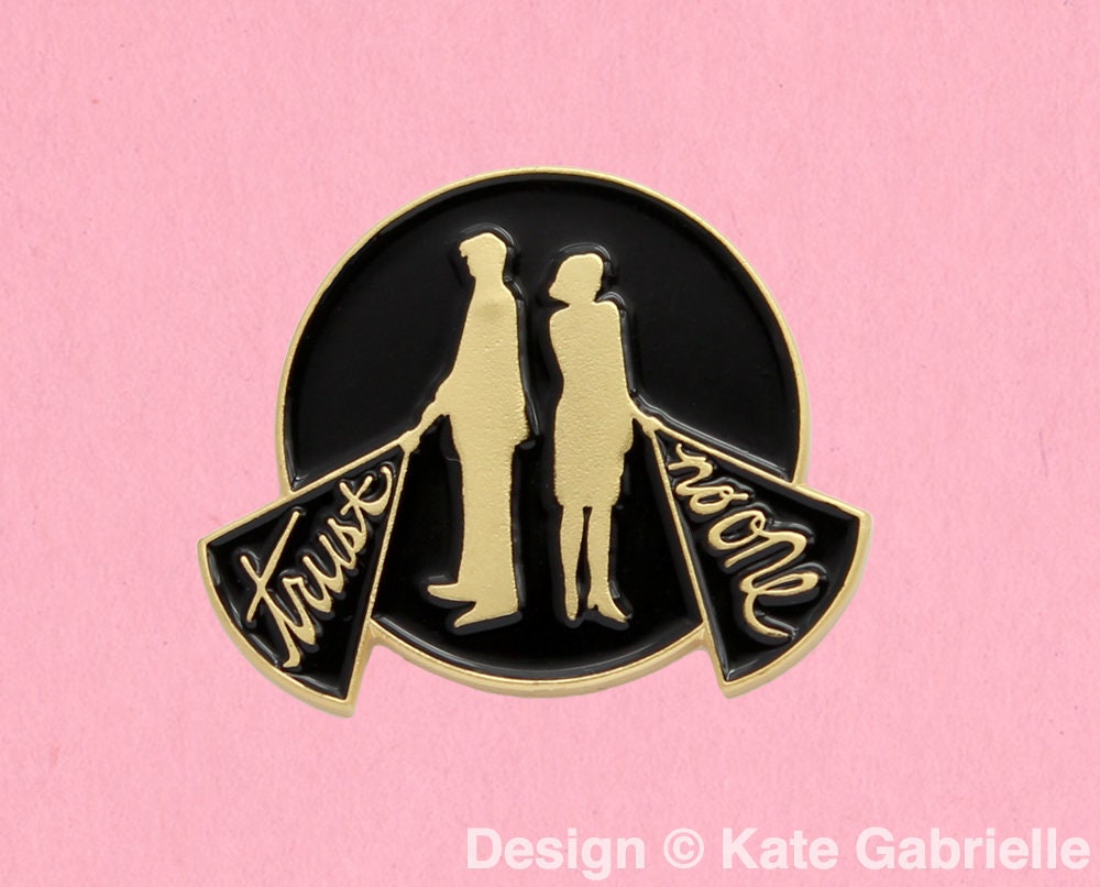 X-Files trust no one enamel lapel pin