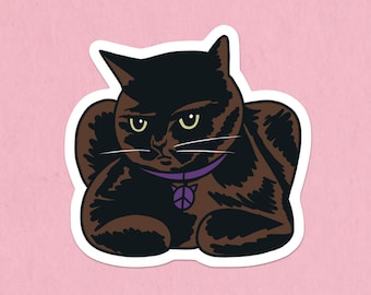 Pegatina de gato carey gruñón