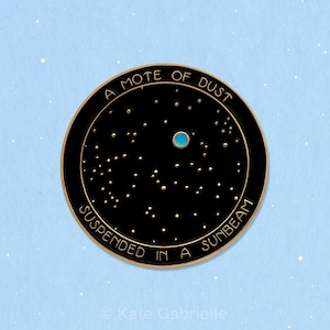 Pale Blue Dot enamel lapel pin