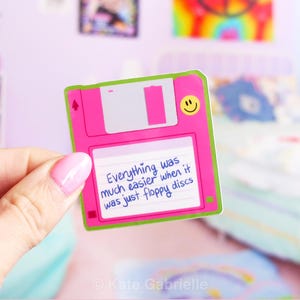 Alles war viel einfacher, als es nur Disketten 90er Jahre Nostalgie-Aufkleber waren