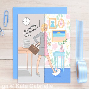 Happy Retirement retro greeting card