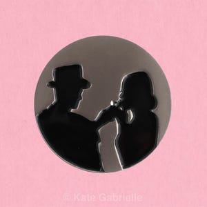 Flame Film Noir enamel lapel pin