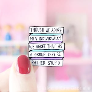 Rather stupid feminist Mary Poppins enamel lapel pin