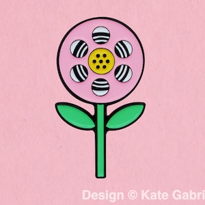 Filmrolle Blume Emaille Anstecknadel