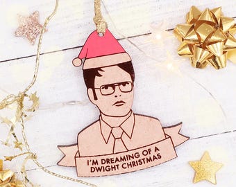 Dwight Christmas ornament / handmade wooden ornament
