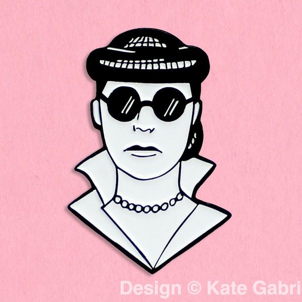 Edith Head enamel lapel pin / Buy 3 Pins Get 1 Free with code PINSGALORE