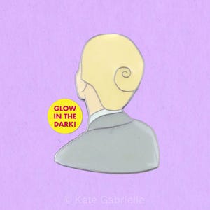 Glow in the dark Vertigo classic film enamel lapel pin