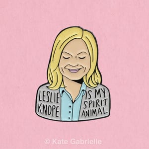 Leslie Knope Parks and Recreation enamel lapel pin