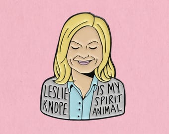 Leslie Knope Parks and Recreation enamel lapel pin