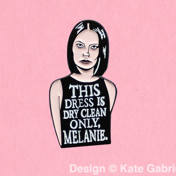Posh Spice "This dress is dry clean only Melanie" enamel lapel pin / Buy 3 Pins Get 1 Free with code PINSGALORE