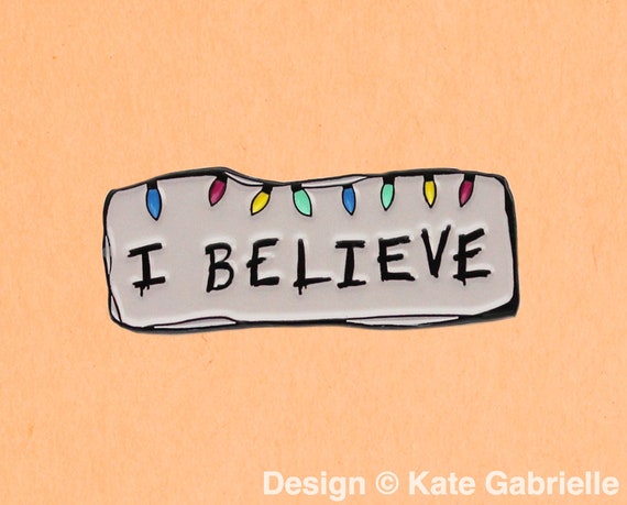 I Believe Christmas Stranger Things Enamel Lapel Pin Buy 3 Etsy