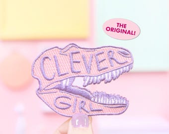 Clever Girl dinosaur velociraptor iron on patch
