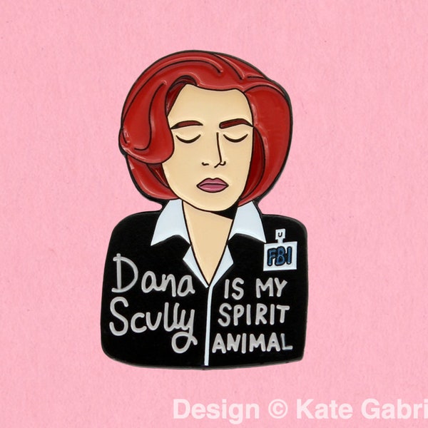 X-Files Dana Scully enamel lapel pin / Buy 3 Pins Get 1 Free with code PINSGALORE