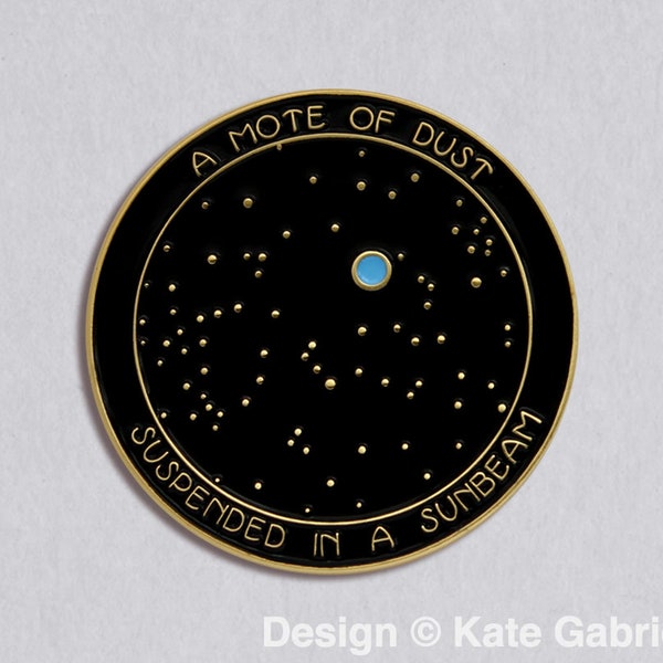 Carl Sagan Pale Blue Dot inspired enamel lapel pin / Buy 3 Pins Get 1 Free with code PINSGALORE