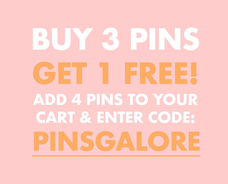 Jurassic Park dinosaurs eat man woman inherits earth enamel lapel pin / Buy 3 Pins Get 1 Free with code PINSGALORE / Pink image 2