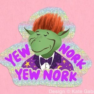 Yew Nork Yew Nork Sonny Eclipse glitter sticker / Buy 3 Stickers Get 1 Free with code FIDDLESTICKS image 1