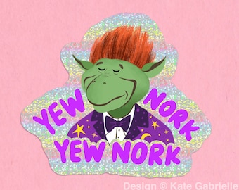 Yew Nork Yew Nork Sonny Eclipse glitter sticker / Buy 3 Stickers Get 1 Free with code FIDDLESTICKS