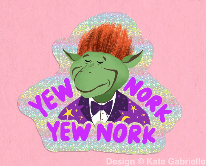 Yew Nork Yew Nork Sonny Eclipse glitter sticker / Buy 3 Stickers Get 1 Free with code FIDDLESTICKS image 1