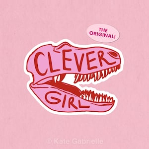 Clever Girl Jurassic Park dinosaur sticker