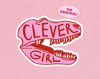Clever Girl Jurassic Park dinosaur sticker