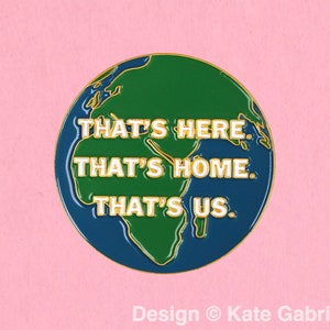 Pale Blue Dot inspired enamel lapel pin