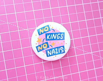 No kings button pin