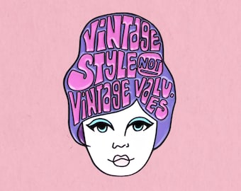 Vintage stijl, geen vintage waarden groovy geëmailleerde reversspeld