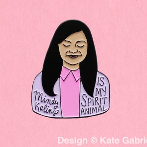 Mindy Kaling enamel lapel pin / Buy 3 Pins Get 1 Free with code PINSGALORE