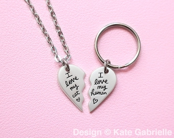 BFF necklace and charm set for you and your cat