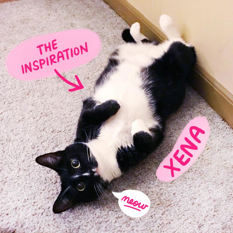 Disgruntled black and white tuxedo cat sticker image 2