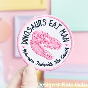 Jurassic Park dinosaurs eat man woman inherits earth Patch