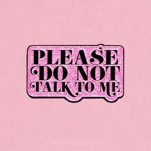 Por favor, não fale comigo / broche de lapela de esmalte introvertido antissocial