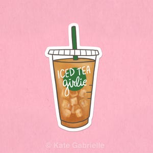 Iced tea girlie sticker