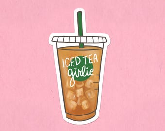 Iced tea girlie sticker