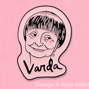 Varda enamel lapel pin classic movies French new wave pin / Buy 3 Pins Get 1 Free with code PINSGALORE image 1