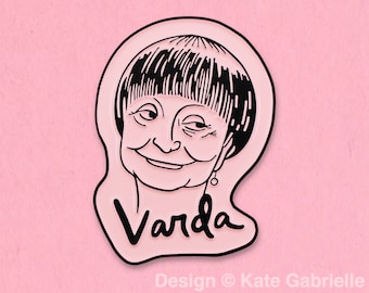 Varda enamel lapel pin - classic movies French new wave pin / Buy 3 Pins Get 1 Free with code PINSGALORE