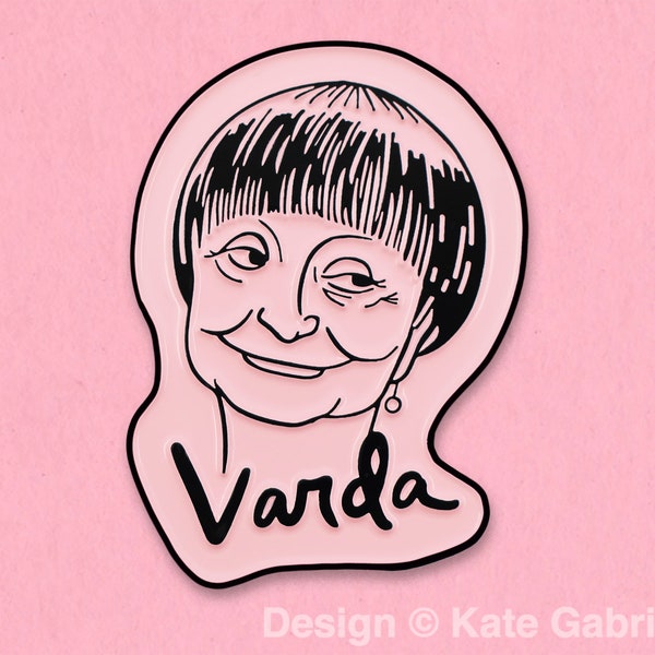 Varda enamel lapel pin - classic movies French new wave pin / Buy 3 Pins Get 1 Free with code PINSGALORE