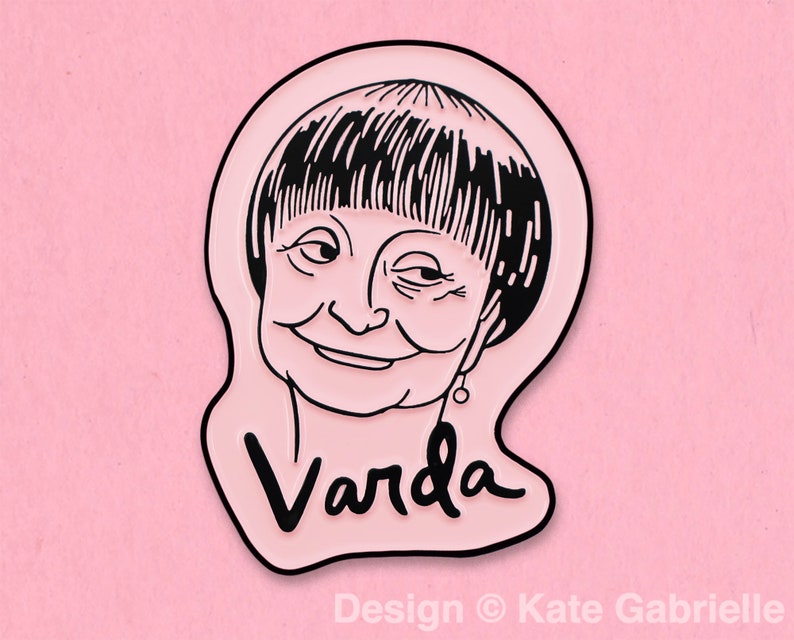 Varda enamel lapel pin classic movies French new wave pin / Buy 3 Pins Get 1 Free with code PINSGALORE image 1