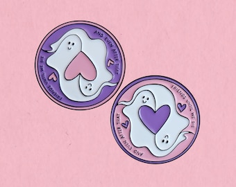Emaille pinset BFF Ghost, reversspeld Best Friend