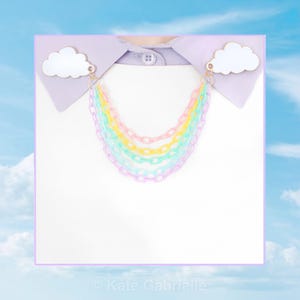 Regenboogkraagclips / Kleurrijk kawaii-accessoire