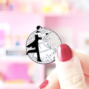Fred and Ginger classic movie enamel lapel pin