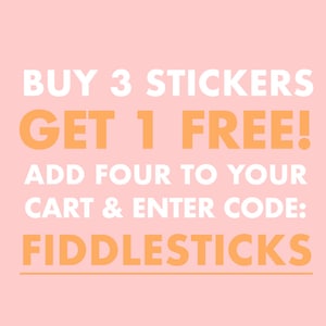 Yew Nork Yew Nork Sonny Eclipse glitter sticker / Buy 3 Stickers Get 1 Free with code FIDDLESTICKS image 2