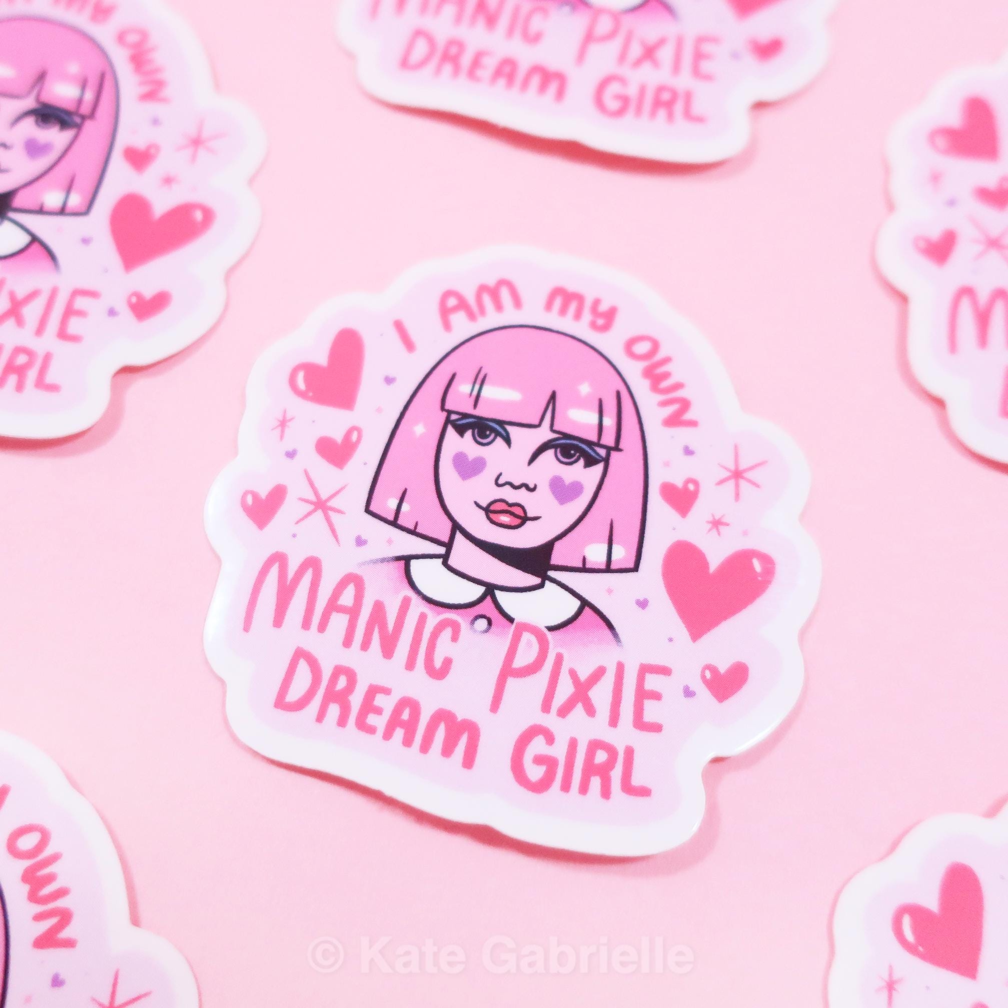 私は私自身のマニック・ピクシー・ドリームガールのステッカー - Etsy 日本