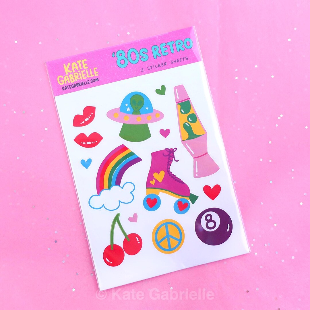 Retro '80s Style Sticker Sheet - Etsy