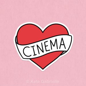 Cinema heart film lover sticker