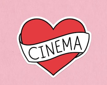 Cinema heart film lover sticker