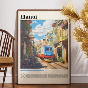 Hanoi Travel Print - Vietnam, Hanoi Poster, Vietnam Poster, Reise Wandkunst, Vietnam Druck, Hanoi Wandkunst, Wanddekor, Asien Reisedruck